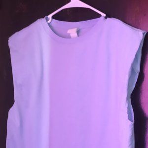Light Blue Cutoff Shirt